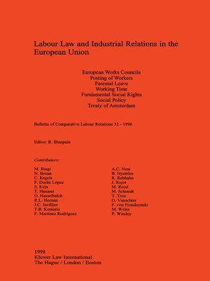 cover image of Labour Law and Industrial Relations in the European Union